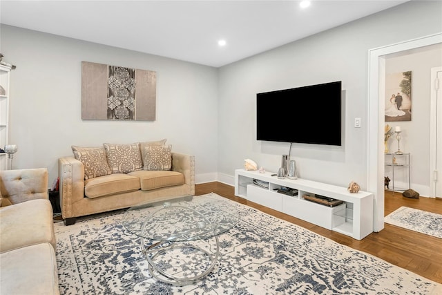 37 Central Ave Unit 2G, Hartsdale, NY 10530 - living area featuring recessed lighting and wood finished floors