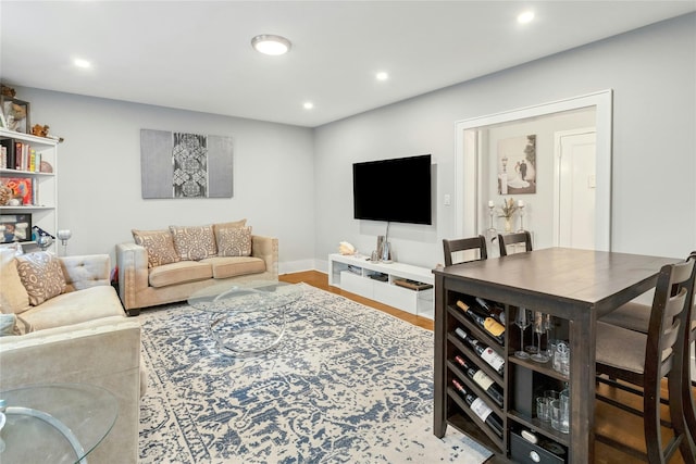 37 Central Ave Unit 2G, Hartsdale, NY 10530 - living area featuring recessed lighting and wood finished floors