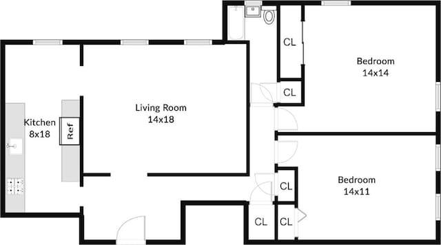 37 Central Ave Unit 2G, Hartsdale, NY 10530 - view of room layout