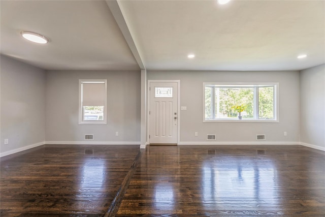 34 Klein Ave, West Nyack, NY 10994 - entrance foyer featuring dark wood-style floors and recessed lighting