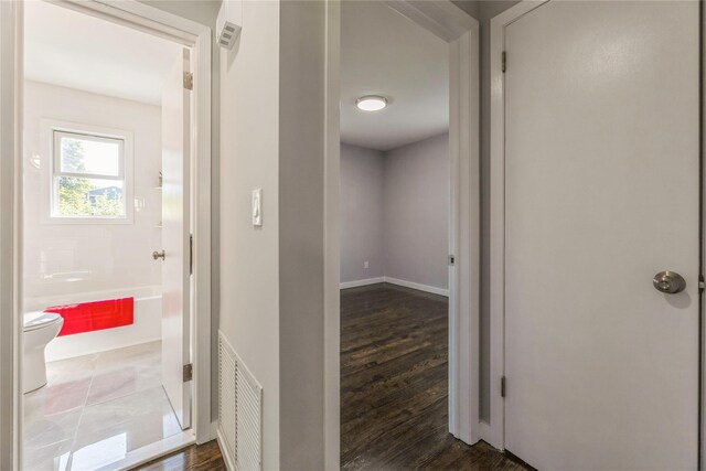 34 Klein Ave, West Nyack, NY 10994 - hall with dark wood finished floors and baseboards