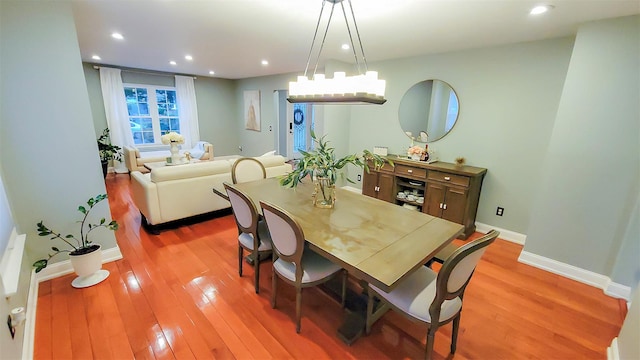 948 Orlando Ave, West Hempstead, NY 11552 - dining room featuring light wood-style floors and recessed lighting