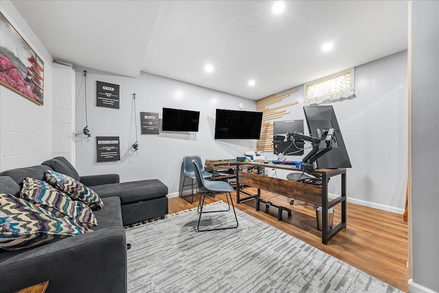 48 Eastview Rd, Highland Mills, NY 10930 - living area featuring wood finished floors and recessed lighting