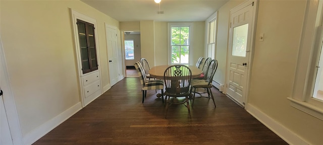 5-7 Myrtle Ave, Pine Plains, NY 12567 - dining room with baseboard heating and dark wood-type flooring