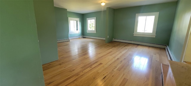 5-7 Myrtle Ave, Pine Plains, NY 12567 - spare room featuring light wood-type flooring, plenty of natural light, and baseboard heating