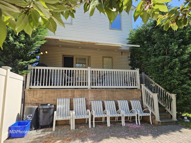 385 Oceanside Pkwy, Oceanside, NY 11572 - back of house with stairs
