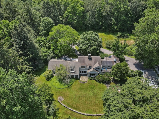 383 Pine Brook Rd, Bedford, NY 10506 - aerial view of property and surrounding area featuring a forest