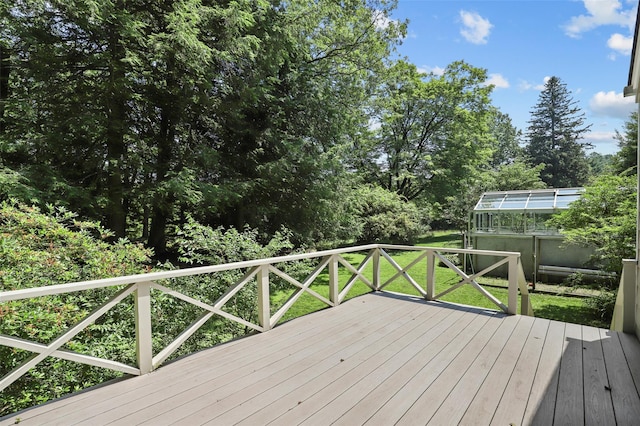 383 Pine Brook Rd, Bedford, NY 10506 - wooden deck with a yard