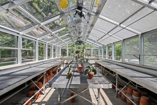 383 Pine Brook Rd, Bedford, NY 10506 - unfurnished sunroom with vaulted ceiling
