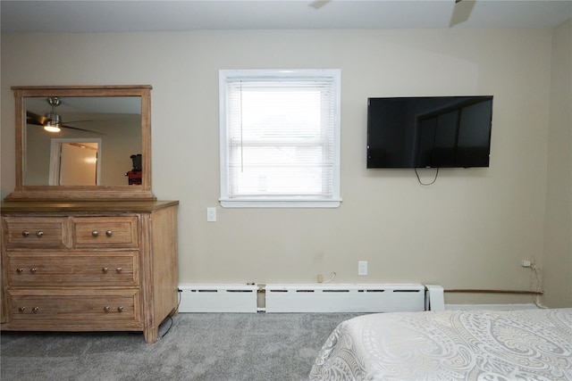 112 N Columbus Ave, Mount Vernon, NY 10553 - carpeted bedroom featuring a baseboard radiator