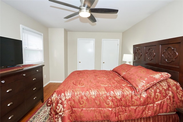 112 N Columbus Ave, Mount Vernon, NY 10553 - bedroom with wood finished floors and a ceiling fan