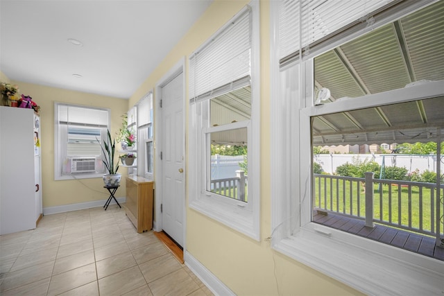 31 Pilgrim St, New Hyde Park, NY 11040 - unfurnished sunroom featuring cooling unit and healthy amount of natural light
