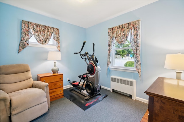 6 Vermont St, Lindenhurst, NY 11757 - exercise area with radiator heating unit and baseboards