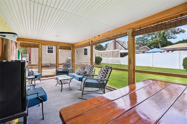 6 Vermont St, Lindenhurst, NY 11757 - sunroom / solarium featuring an outdoor hangout area and plenty of natural light
