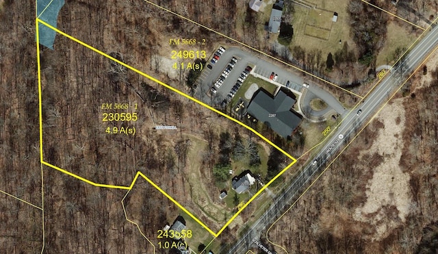 2277 Rte 52, Hopewell Junction, NY 12533 - aerial overview of property's location with property parcel outlined