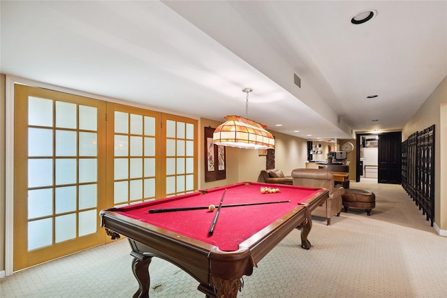 10 Laurel Woods Dr, Upper Brookville, NY 11771 - rec room with carpet floors, billiards table, and recessed lighting