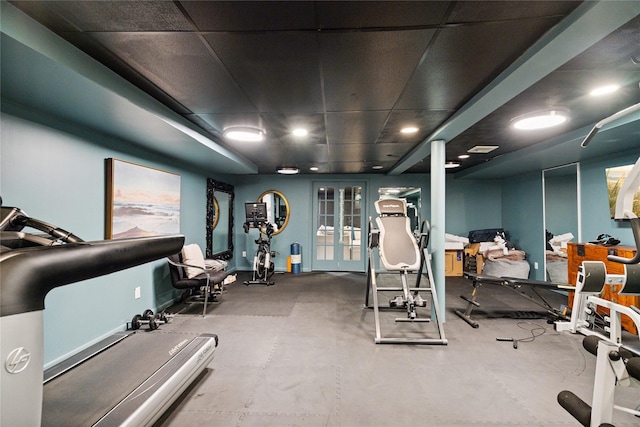 10 Laurel Woods Dr, Upper Brookville, NY 11771 - exercise room with recessed lighting