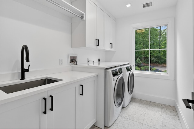 32A Pine Rd, Syosset, NY 11791 - laundry area with cabinet space and washing machine and dryer