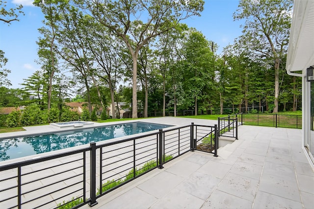 32A Pine Rd, Syosset, NY 11791 - view of pool featuring view of scattered trees and an in-ground hot tub