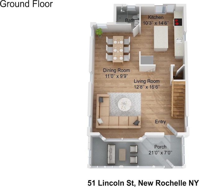 51 Lincoln St, New Rochelle, NY 10801 - view of room layout