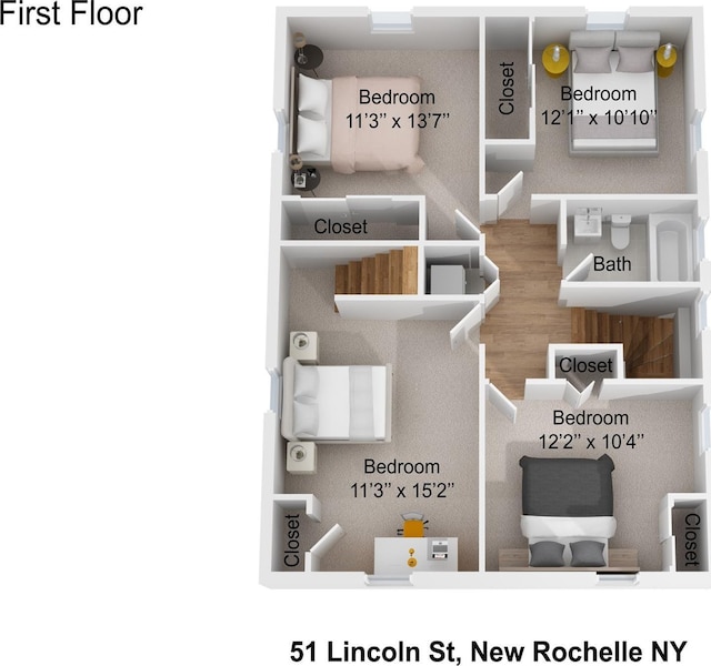 51 Lincoln St, New Rochelle, NY 10801 - view of room layout