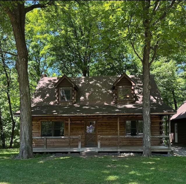 5 Will Palmer Rd, Catskill, NY 12414 - log-style house featuring a front lawn and log exterior