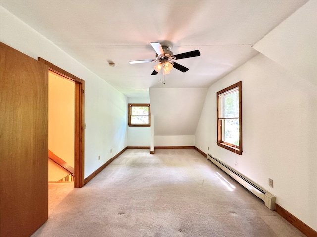 5 Will Palmer Rd, Catskill, NY 12414 - additional living space featuring baseboard heating, light colored carpet, and ceiling fan