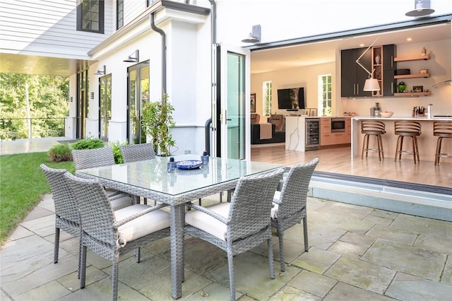 11 Lawrence Ln, Palisades, NY 10964 - view of patio with beverage cooler, an outdoor bar, and outdoor dining area