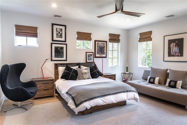 11 Lawrence Ln, Palisades, NY 10964 - bedroom featuring a ceiling fan, light wood-type flooring, and recessed lighting