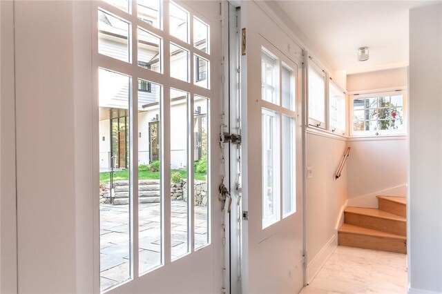 11 Lawrence Ln, Palisades, NY 10964 - entryway with stairs and marble finish flooring