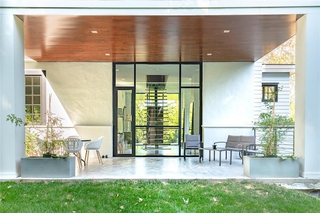 11 Lawrence Ln, Palisades, NY 10964 - view of exterior entry featuring stucco siding