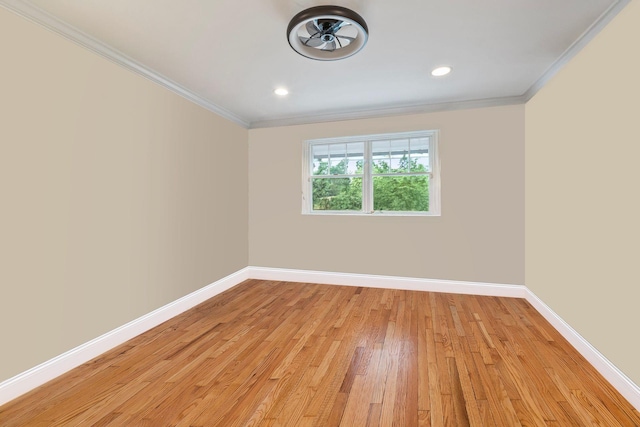 14 Etna Ln, Dix Hills, NY 11746 - unfurnished room featuring ornamental molding, light wood-style floors, and recessed lighting