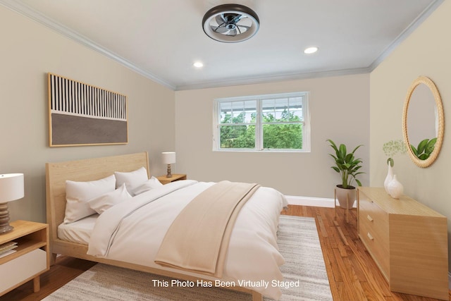 14 Etna Ln, Dix Hills, NY 11746 - bedroom with crown molding, wood finished floors, and recessed lighting
