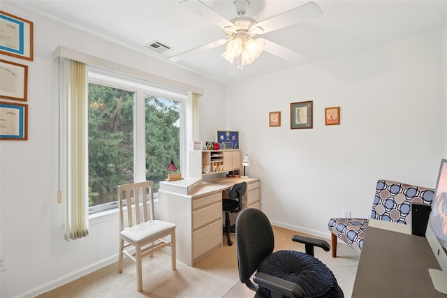 4 Cliffside Ct, Highland Mills, NY 10930 - office featuring light colored carpet and ceiling fan