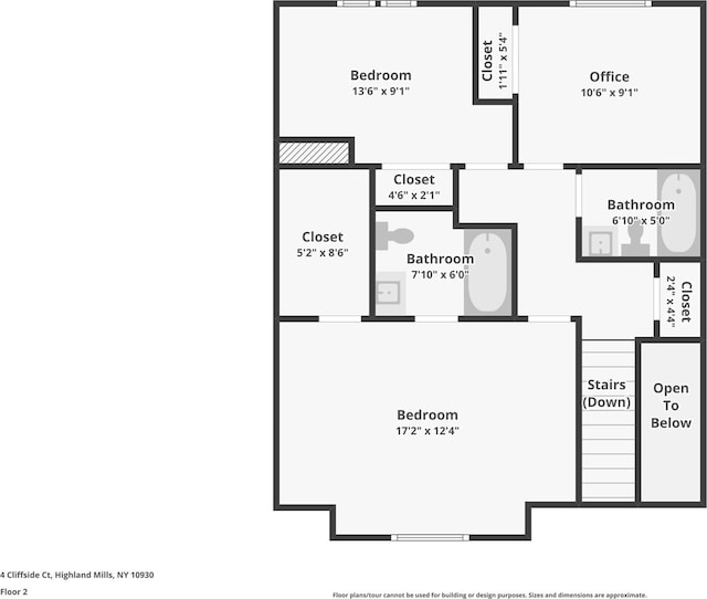 4 Cliffside Ct, Highland Mills, NY 10930 - view of room layout