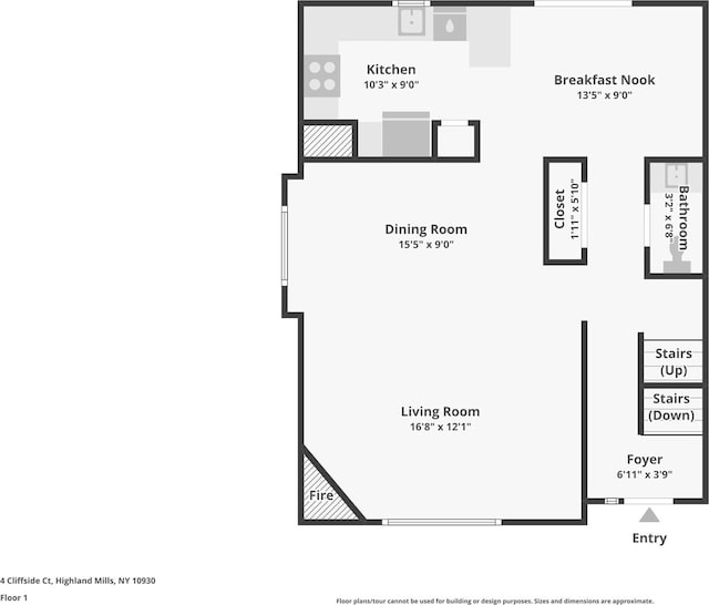 4 Cliffside Ct, Highland Mills, NY 10930 - view of room layout