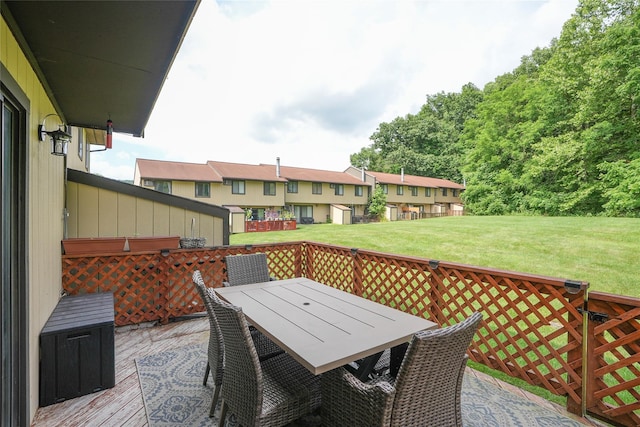 3103 Chelsea Cv S, Hopewell Junction, NY 12533 - wooden terrace featuring a lawn and outdoor dining space