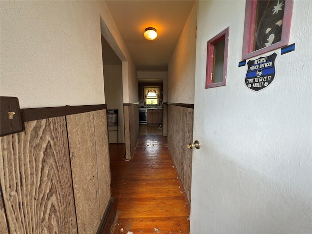 6 James Pl, Wappingers Falls, NY 12590 - hallway featuring wainscoting and wood finished floors