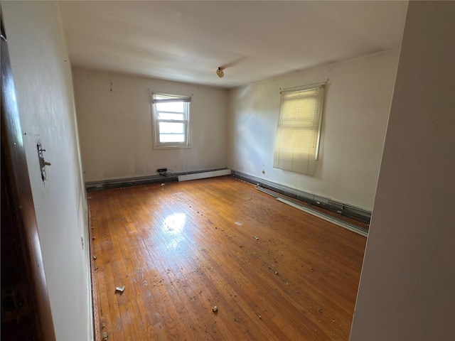6 James Pl, Wappingers Falls, NY 12590 - unfurnished room featuring wood-type flooring and a baseboard heating unit