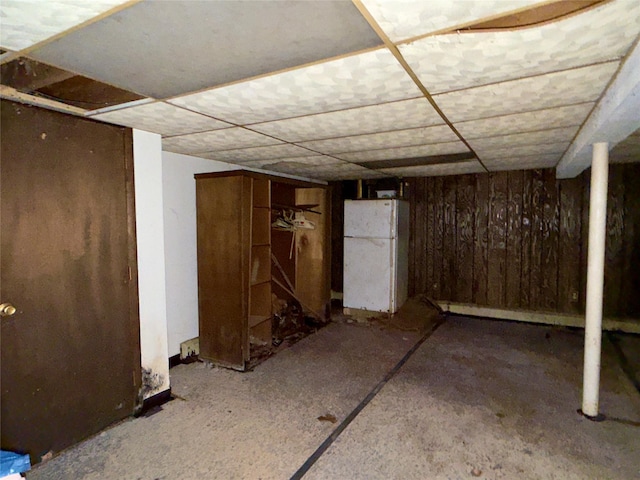 6 James Pl, Wappingers Falls, NY 12590 - below grade area featuring freestanding refrigerator