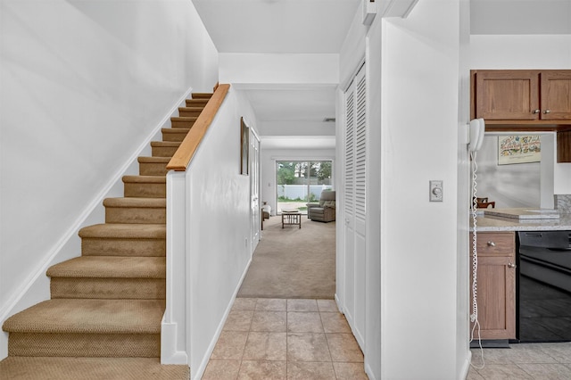3 Adrian Ct Unit B, Cortlandt Manor, NY 10567 - staircase featuring carpet floors and baseboards