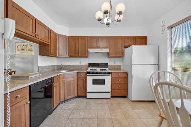 3 Adrian Ct Unit B, Cortlandt Manor, NY 10567 - kitchen featuring white appliances, under cabinet range hood, and brown cabinets