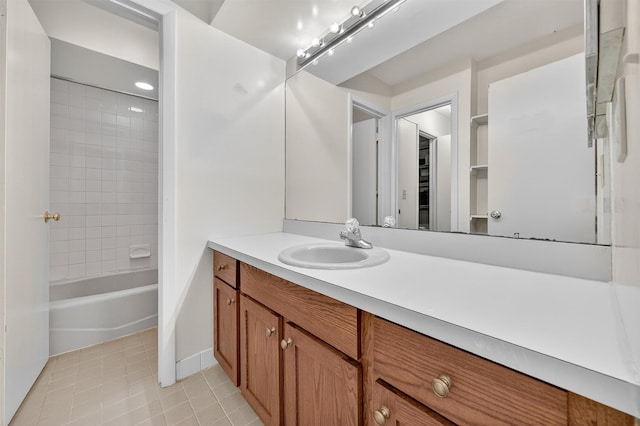 3 Adrian Ct Unit B, Cortlandt Manor, NY 10567 - full bathroom featuring tile patterned floors, vanity, and shower / bath combination