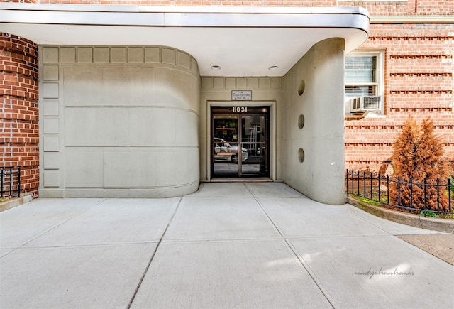 110-34 73rd Rd Unit 5A, Forest Hills, NY 11375 - entrance to property featuring brick siding and cooling unit