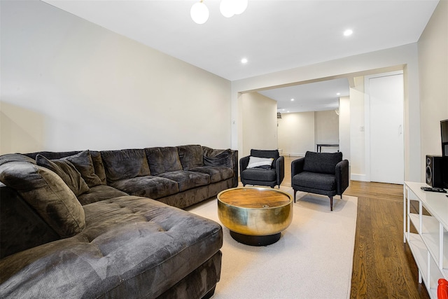 110-34 73rd Rd Unit 5A, Forest Hills, NY 11375 - living area featuring wood finished floors and recessed lighting