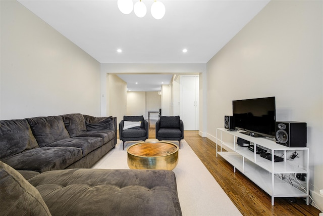 110-34 73rd Rd Unit 5A, Forest Hills, NY 11375 - living area featuring wood finished floors and recessed lighting