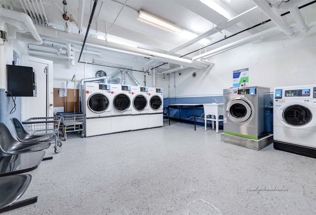 110-34 73rd Rd Unit 5A, Forest Hills, NY 11375 - shared laundry room with washing machine and dryer