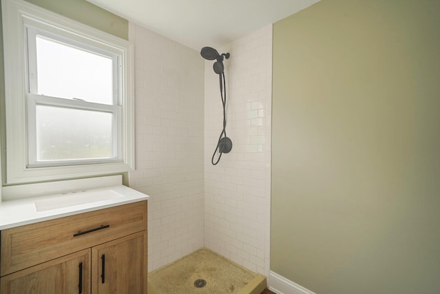 52 Mc Cue Ln, Babylon, NY 11702 - full bath featuring tiled shower and vanity