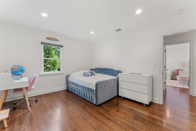 130 Carthage Rd, Scarsdale, NY 10583 - bedroom with dark wood-style floors and recessed lighting