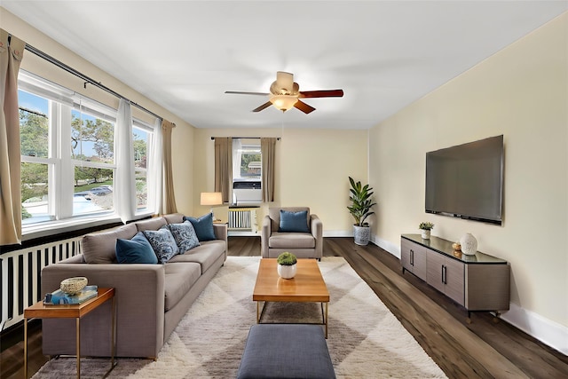 135 S Highland Ave Unit B5, Ossining, NY 10562 - living room with a ceiling fan and wood finished floors